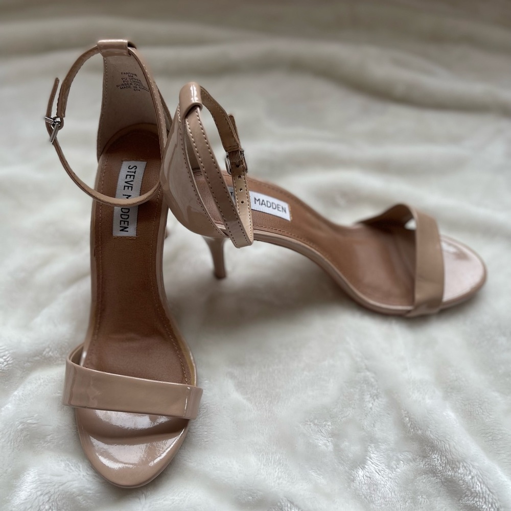 COPY - Steve Madden Strappy heel sandal. Nude color. Size 8
